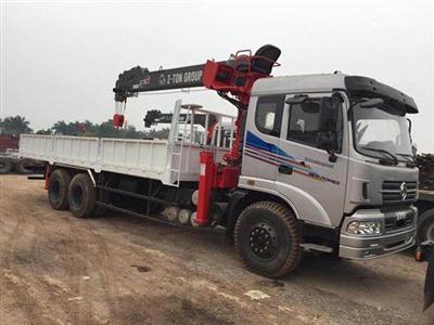 Xe tải Dongfeng Trường Giang 3 chân gắn cẩu ATOM 7 tấn 736
