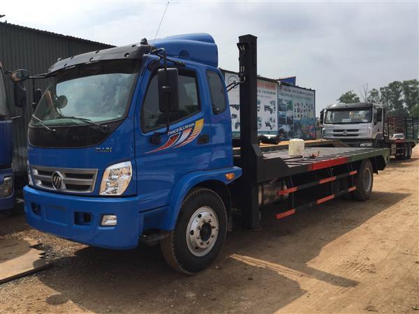 Xe tải Thaco Ollin950A nâng đầu chở máy công trình